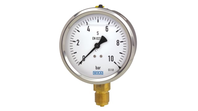 WIKA NPT 1/4 Analogue Pressure Gauge 16bar Bottom Entry 63mm Outside Diameter | 8347433