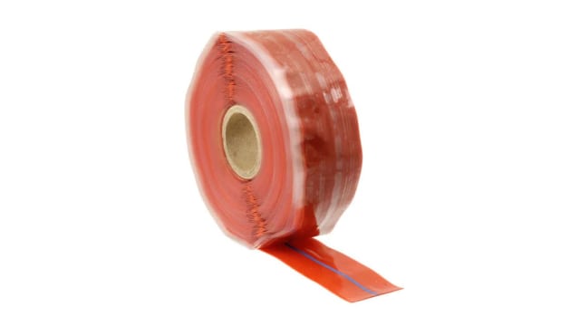 TE Connectivity Silicon Fusion Tape Red Silicone Rubber Electrical Tape, 25.4 mm x 10.97 m | 608036-1
