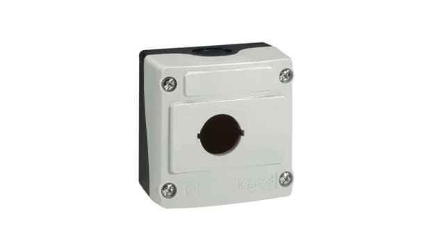 Legrand Grey Plastic 0242 Empty Control Station - 1 Hole 22.5 mm Diameter | 024200