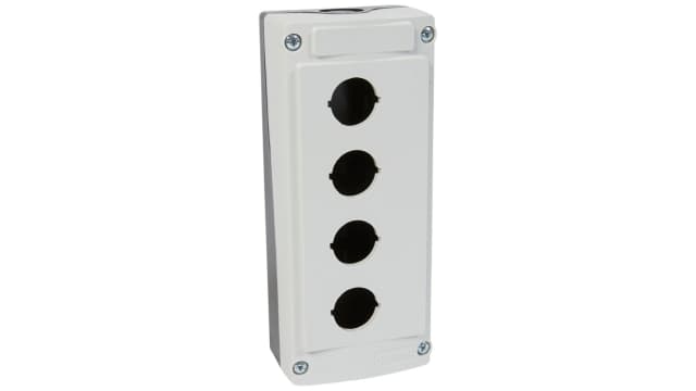 Legrand Grey Plastic 0242 Empty Control Station - 4 Hole 22.5 mm Diameter | 0 242 04