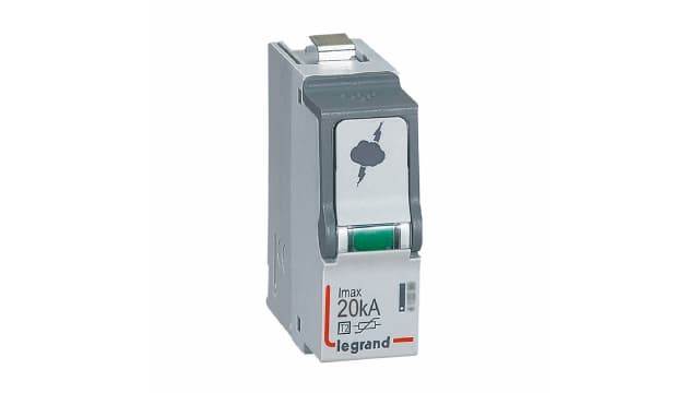 Legrand 1 Phase Surge Arrester, 20 kA, 1.2 kV, DIN Rail | 412297