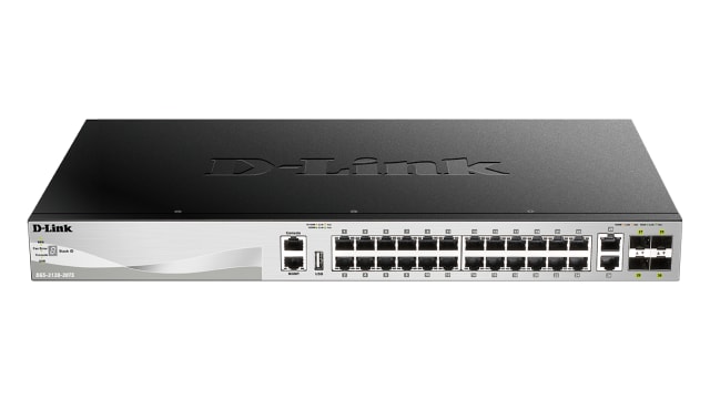 D-Link 30-Port Layer 3 Stackable Managed Switch with 10G Uplinks, Managed 30 Port Network Switch, UK | DGS-3130-30TS/B