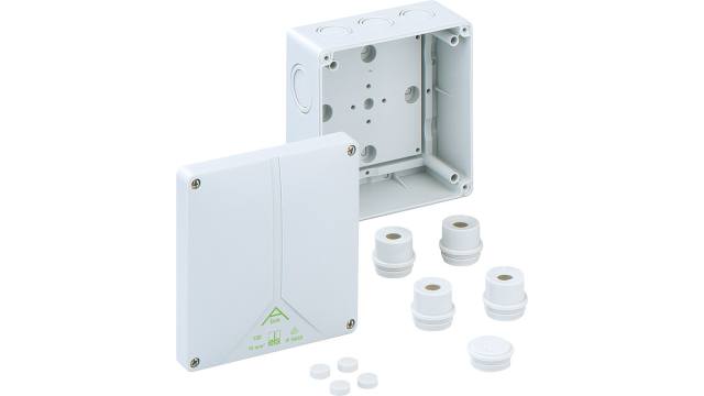 Spelsberg Abox 100-L Series Grey Polystyrene Junction Box, IP65, 140 mm, 140 mm 79 mm | 81040001