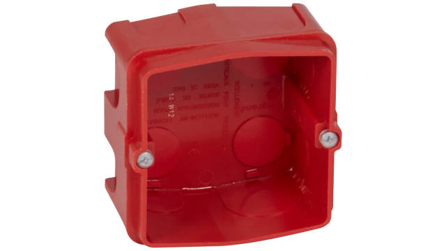 Legrand Batibox Red Plastic Back Box, IP20, Flush Mount, 1 Gangs 86 mm 50 mm | 0 801 85