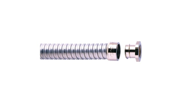 ABB Metallic, Conduit Fitting, 20 mm Nominal Size, 1/2 in, Nickel Plated Brass, Metallic IP66  rating | 7TCA296010R0062