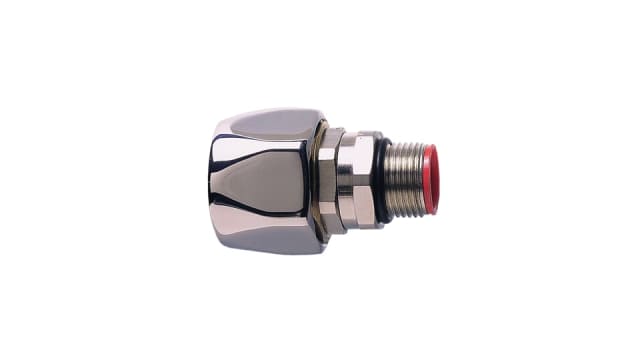 ABB Metallic, Conduit Fitting, 20 mm Nominal Size, M20, Nickel Plated Brass, Metallic IP66  rating | 7TCA296100R0157