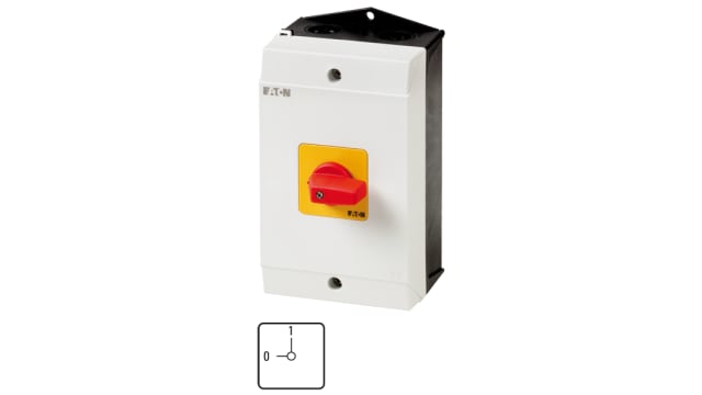 Eaton 3 Pole Surface Mount Isolator Switch - 32A Maximum Current, 15kW Power Rating, IP65 | 227875 P1-32/I2H-RT