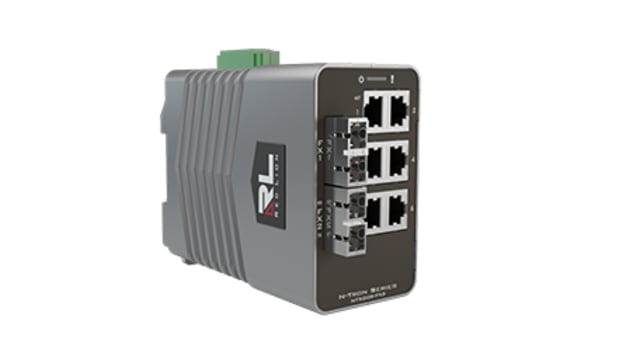 N-Tron Managed 8 Port Industrial Ethernet Switch | NT-5008-FX2-SC00