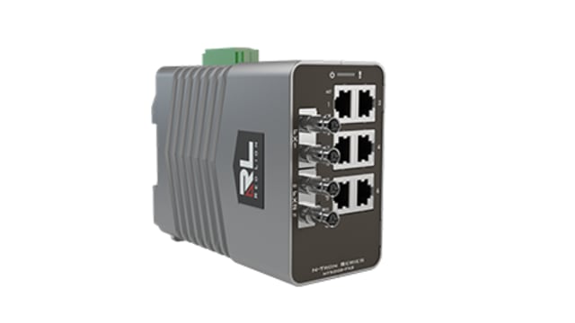 N-Tron Managed 8 Port Industrial Ethernet Switch | NT-5008-FX2-ST00