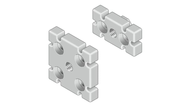 Bosch Rexroth M16 Mounting Plate, Connecting Component, Strut Profile 10 mm, Groove Size 10 mm | 3842529416