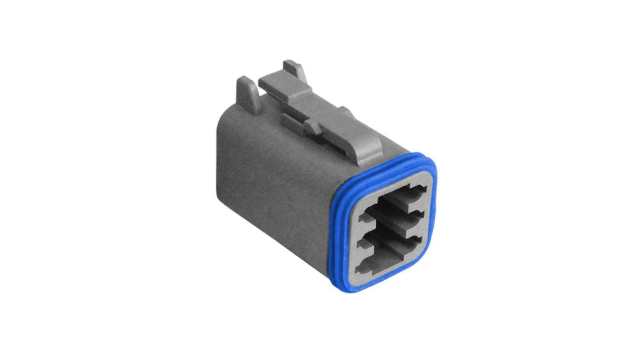 Bulgin, PX0100 Connector Housing Plug 6 Way, Crimp Termination PX0100S06GY | PX0100S06GY