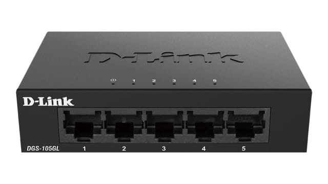 D-Link 5-Port Gigabit Unmanaged Desktop Switch DGS-105, Unmanaged 5 Port Ethernet Switch, EU | DGS-105GL/E