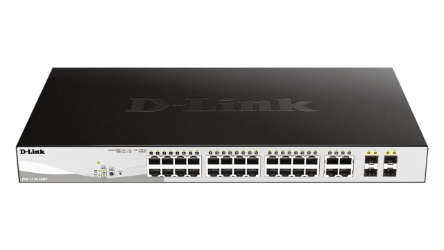 D-Link 28-Port Gigabit Smart Managed Max PoE Switch, Smart 28 Port Smart Switch With PoE EU | DGS-1210-28MP/E