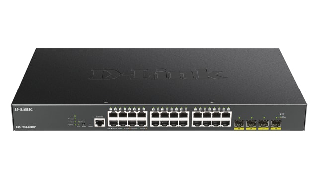 D-Link 28-Port Gigabit Smart Managed Max PoE Switch with 10G Uplinks, Smart 28 Port Smart Switch With PoE EU | DGS-1250-28XMP/E