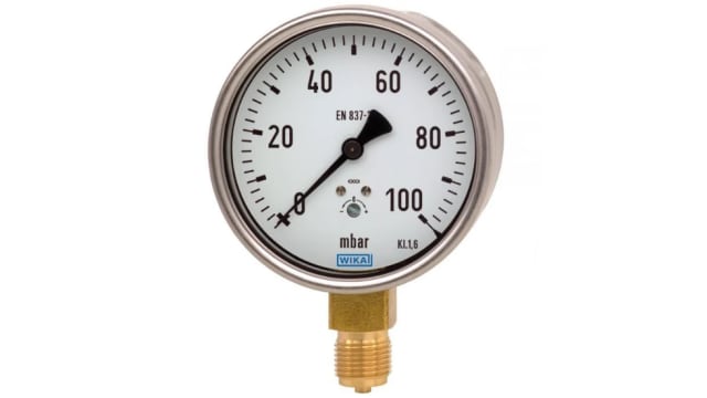 WIKA NPT 1/4 Analogue Pressure Gauge 3psi Bottom Entry 100mm Outside Diameter | 68146678