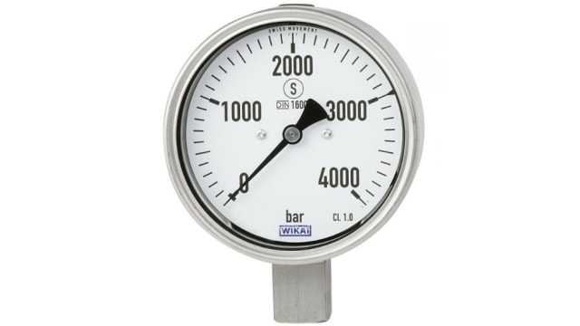 WIKA 9/16-18 UNF Female Analogue Pressure Gauge 4000bar Bottom Entry 160mm Outside Diameter | 46919449