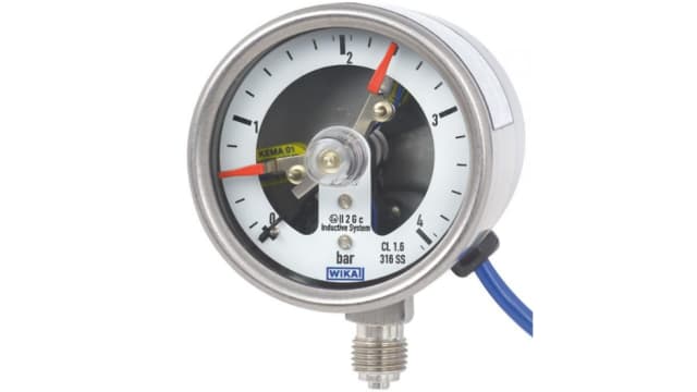 WIKA NPT 1/4 Analogue Pressure Gauge 60bar Bottom Entry 63mm Outside Diameter | 48774057