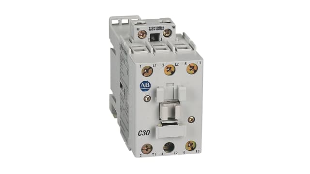 Allen Bradley 100C Contactor, 230 V ac Coil, 3-Pole, 30 A, 26 kW 230 V, 3 NO, 690V | 100-C30KF10