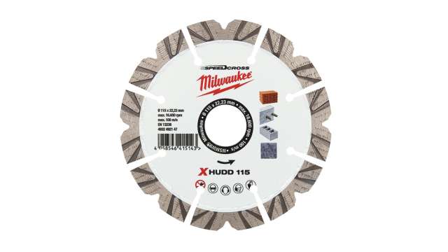 Milwaukee XHUDD Diamond, 125 mm x 2.6 mm Thick, 1 Grit 1 Per Pack | 4932492148