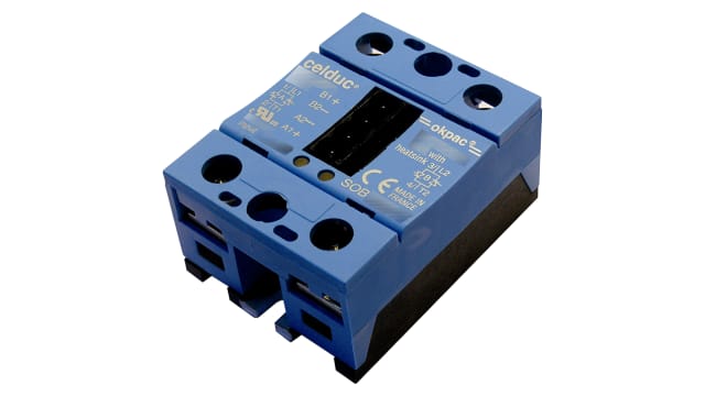 Celduc SO Series Solid State Relay, 35 A Load, Chassis Mount, 600 Vrms Load, 30 Vdc Control | SOB963660