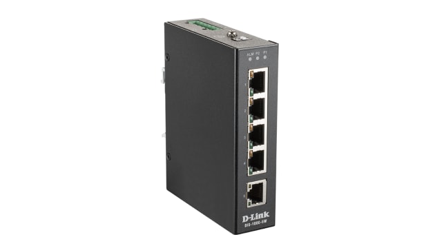 D-Link 5-Port Industrial Fast Ethernet Unmanaged Switch, Unmanaged 5 Port Ethernet Switch | DIS-100E-5W