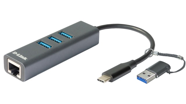 D-Link USB Ethernet Adapter USB Type C Black | DUB-2332