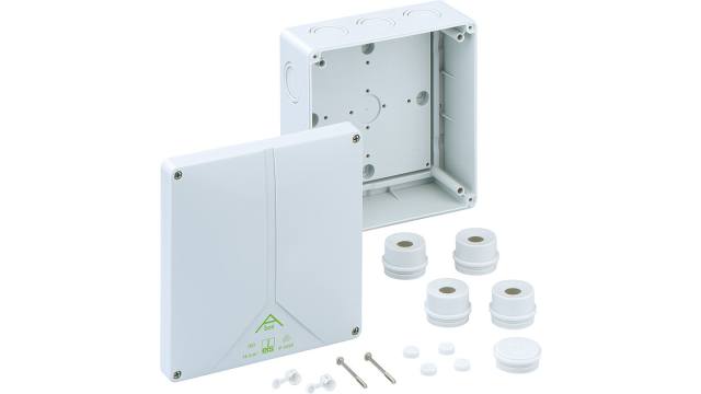 Spelsberg Abox 160 Series Grey Polystyrene Junction Box, IP65, IP54, 0 Terminals, 180 mm, 180 mm 91 mm | 81640001