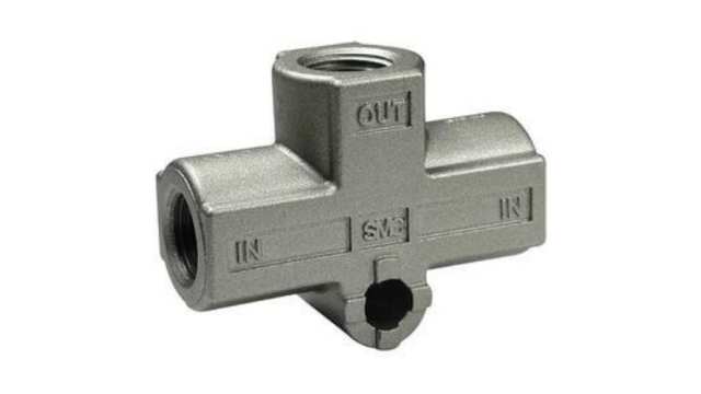 SMC Pneumatic Shuttle Valve OR Logic Function 10 bar Max Operating Pressure | VR1220-F02