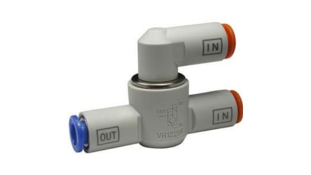 SMC Pneumatic Shuttle Valve OR Logic Function 10 bar Max Operating Pressure | VR1220F-10