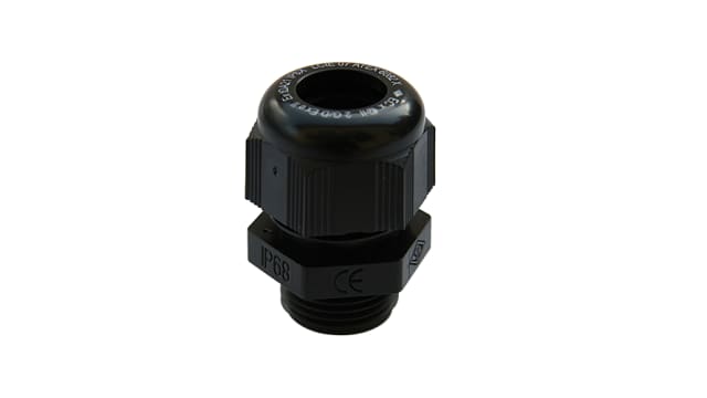 SIB SIB-TEC Series Black Polyamide Cable Gland, M16 Thread, 5mm min., 8mm max., IP68 | F8021650E