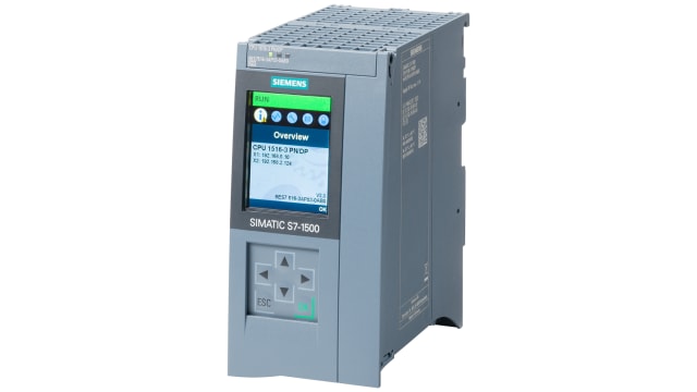 Siemens SIMATIC S7-1500 Series PLC CPU for Use with SIMATIC S7-1500 Series, 24 V Supply, 3-Input, Digital Input | 6ES7516-3AP03-0AB0