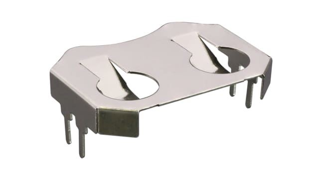 TE Connectivity Button Cell Battery Holder Leaf Spring | BAT-HLD-001-THM