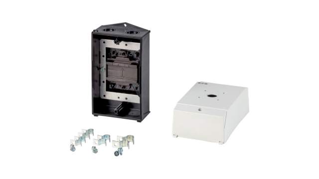 Eaton White, Black Plastic Eaton Moeller Enclosure - 1 Hole | 182409 CI-K2H-T0-2-MBS