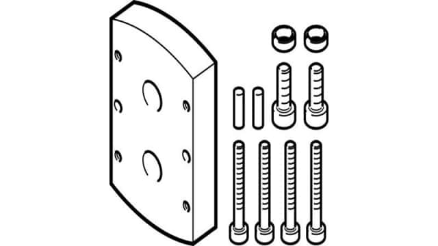 Festo Adapter DHAA-G-Q11-25-B5-20, For Use With Grippers | DHAA-G-Q11-25-B5-20