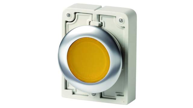 Eaton Eaton Moeller M30 Series Yellow Push Button Switch, 30.5 mm Cutout, IP67, IP66, IP69, IEC, EN | 188061 M30I-FDL-Y