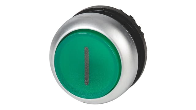 Eaton Eaton Moeller M22 Series Green Push Button Switch, 22.5 mm Cutout, IP69K, IP66, IP67, EN, IEC | 216805 M22-DRLH-G-X1