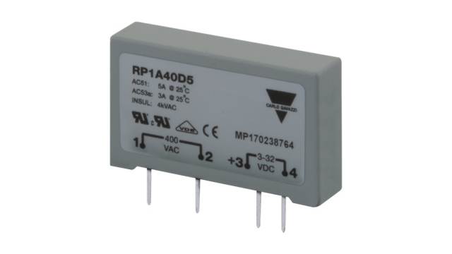 Carlo Gavazzi RP1 Series Solid State Relay, 6 A Load, PCB Mount, 230 V ac Load, 32 Vdc Control | RP1B23D6