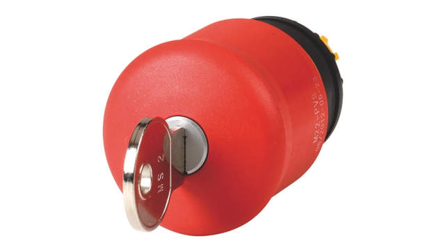 Eaton M22 Series, Key Release, Emergency Stop Push Button Head | 111771 M22-PVS-MS2
