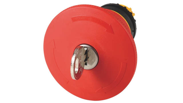 Eaton M22 Series, Key Release, Emergency Stop Push Button Head | 121467 M22-PVS60P-RS