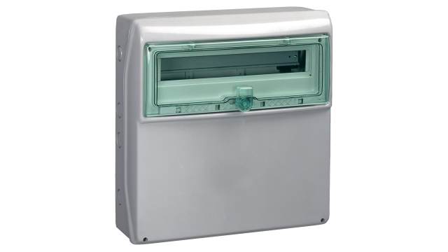 Schneider Electric Mureva Light Grey Smooth Polymer Electrical Enclosure, IEC, IP65, Surface Mount Mount, 1 Gangs 460 mm | 13168M