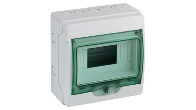 Schneider Electric Mureva Light Grey Smooth Polymer Electrical Enclosure, IEC, IP65, Surface Mount, 1 Gangs 200 mm 195 | 13959M