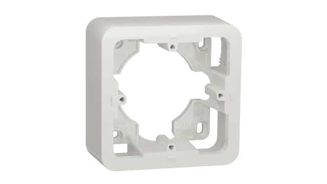 Schneider Electric Unica Pro White ABS Back Box, IEC, Surface Mount, 1 Gangs 87 mm 87 mm 40 mm | NU840218