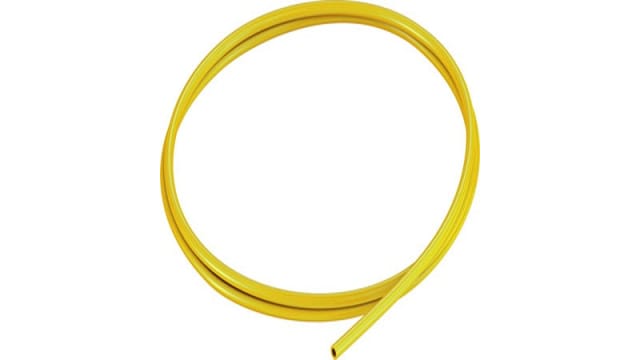 Festo Yellow Thermoplastic Elastomer Round Plastic Tube x 4 mm OD x 2.6 mm ID x 1.4 mm | PUN-H-F-4X0,75-GE