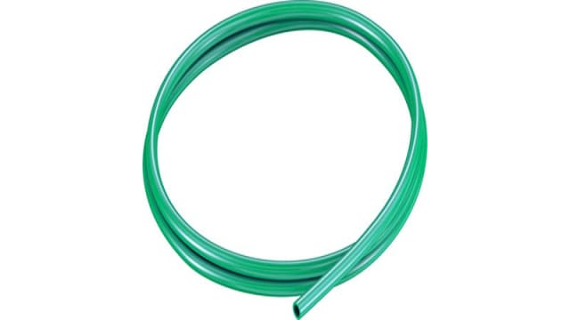Festo Green Thermoplastic Elastomer Round Plastic Tube x 6 mm OD x 4 mm ID x 2 mm | PUN-H-F-6X1-GN