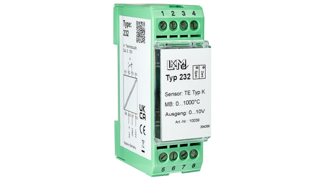 LKMelectronic LKM Temperature Transmitter Type K Input, 24 V dc | LKM232/K2