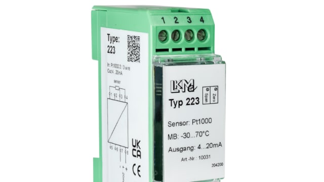 LKMelectronic LKM Temperature Transmitter Pt1000 Input, 10 → 35 V dc | LKM223/5