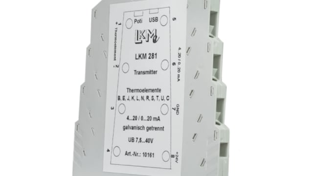 LKMelectronic LKM Temperature Transmitter Thermocouple Input, 8 → 35 V dc | LKM281