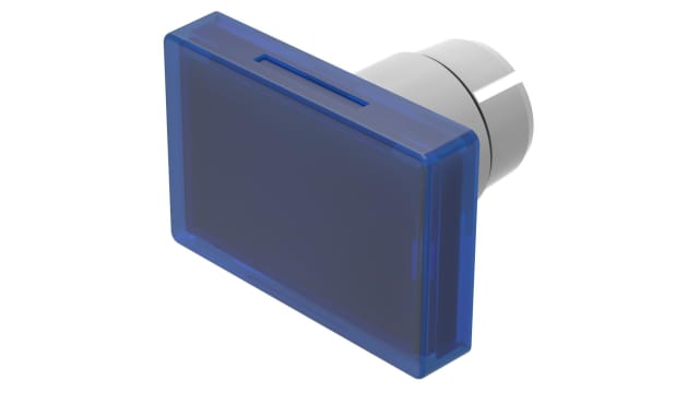 EAO Blue Rectangular Push Button Lens for Use with Push Button | 22-903.6