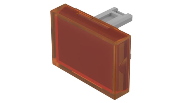 EAO Orange Rectangular Push Button Lens for Use with Push Button | 31-901.3