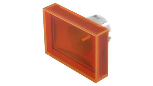 EAO Orange Rectangular Push Button Lens for Use with Push Button | 51-903.3